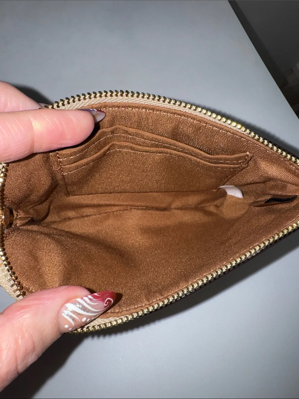 Coach Corner Zip Wristlet in Signature Canvas